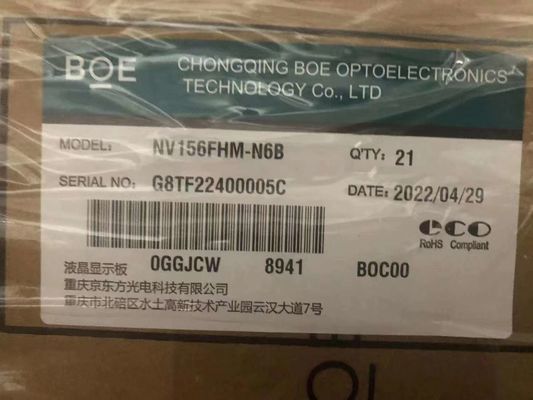 قیمت خوب پنل ال سی دی مانیتور BOE 15.6 اینچی NV156FHM-N6B TFT با روشنایی 400 سی دی بر متر مربع و کانکتور 30 پین آنلاین