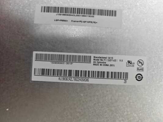 ماژول LCD رومیزی 19 اینچی AUO با 1440x900 پیکسل 89PPI 30 پین ​M190PW01 V.8 پنل LCD لپ تاپ