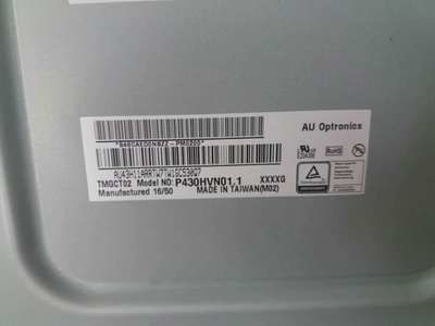 AUO P430HVN01.1 صفحه نمایش LCD 43 اینچی با وضوح 1920x1080 FHD و 400 cd / m2 روشنایی