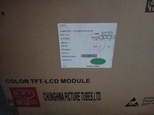 قیمت خوب 5.7 اینچ صفحه نمایش LCD صنعتی 40 پین 139PPI CLAA057VC01CW NTSC CPT آنلاین